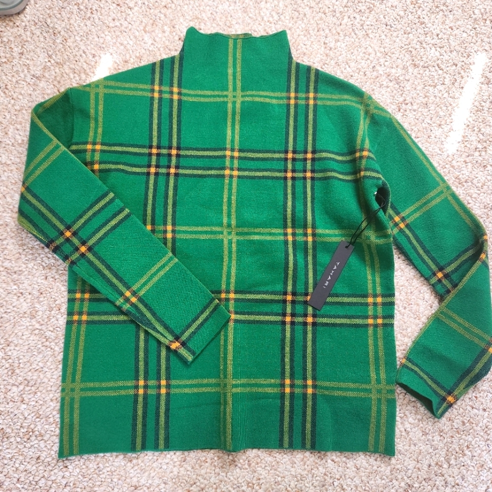 Tahari Plaid Sweater